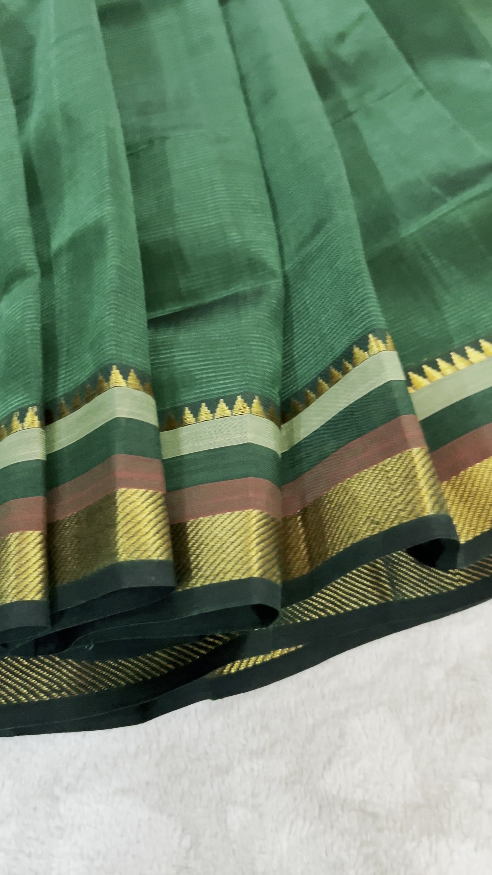 Green Mangalagiri Pattu Saree