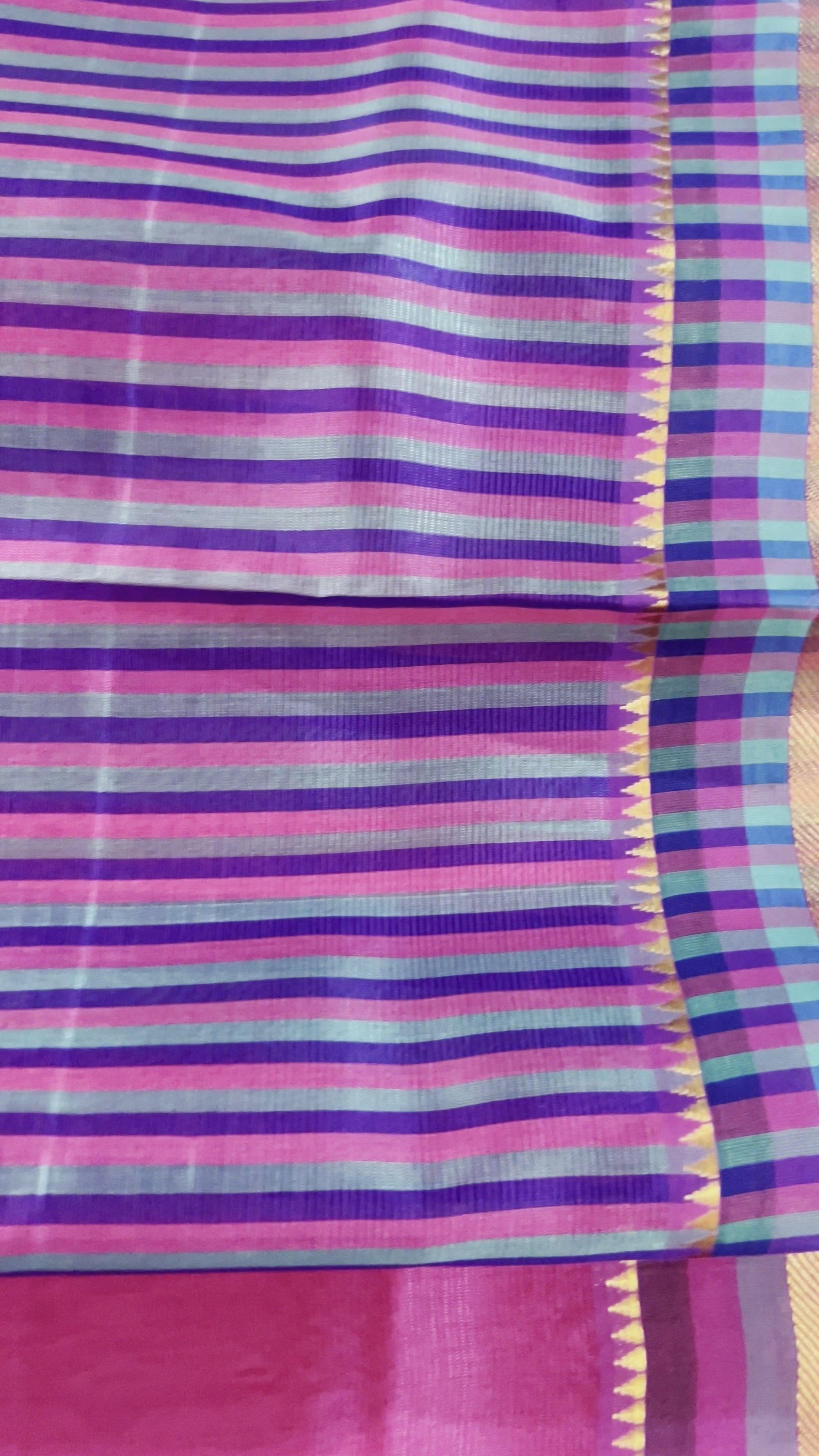 Pink Mangalagiri Pattu Saree