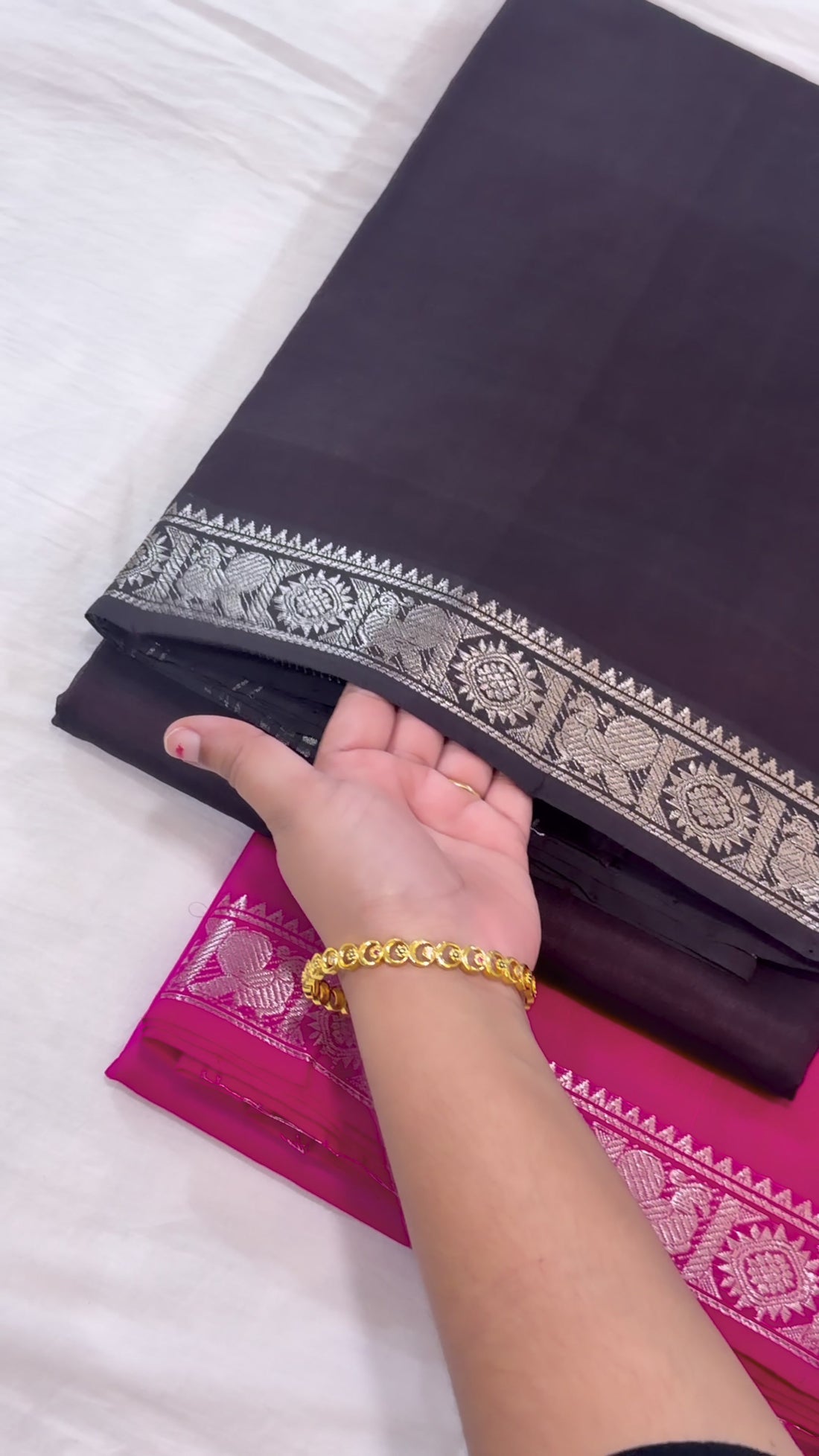 Charcoal Grey Pure Mangalagiri Pattu Saree (Premium)