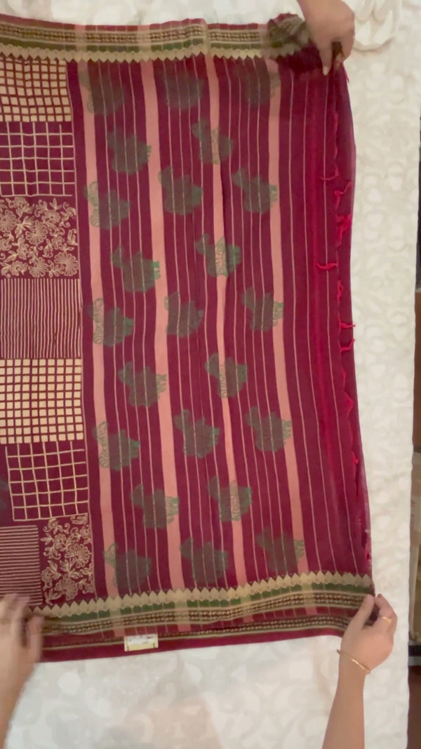 Teal Narayanpet Saree