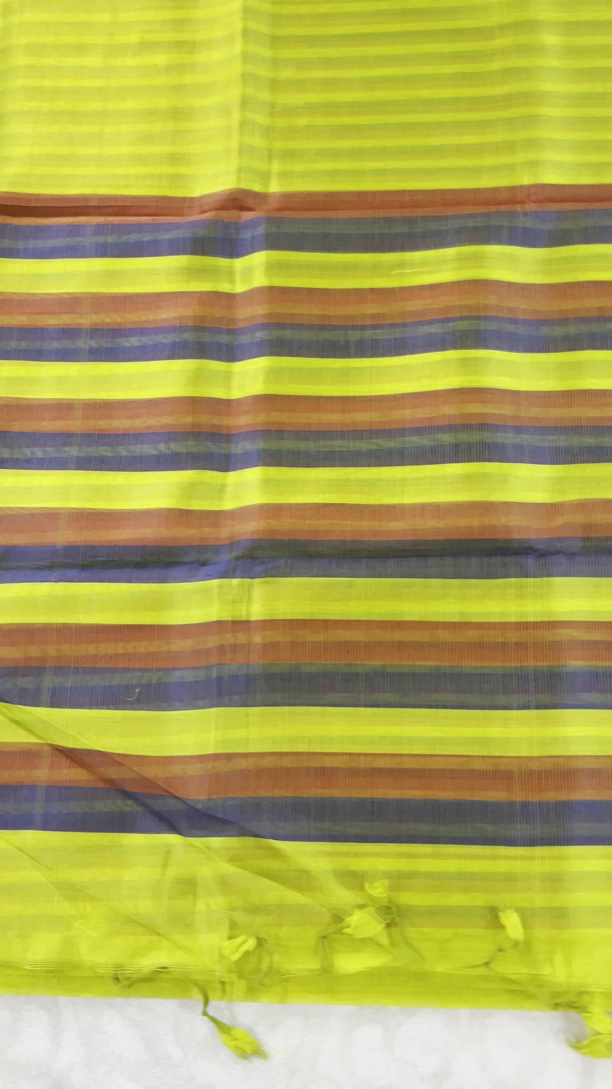 Yellow Mangalagiri Pattu Saree