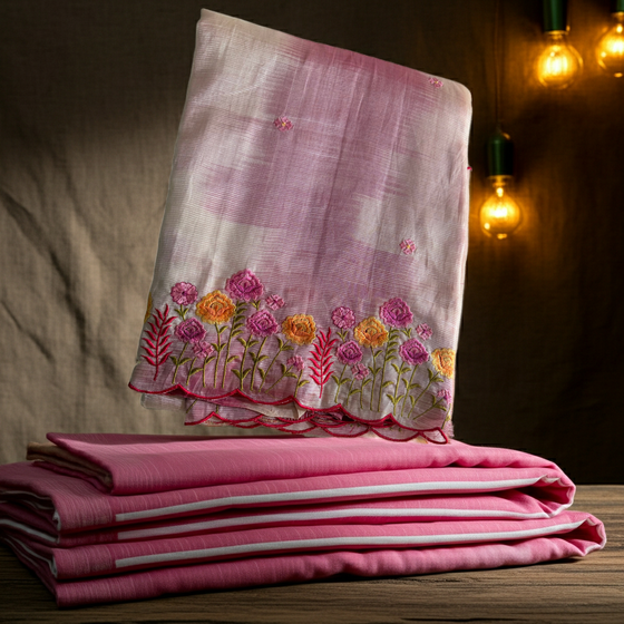 Mangalagiri Katari Cut Work Sarees