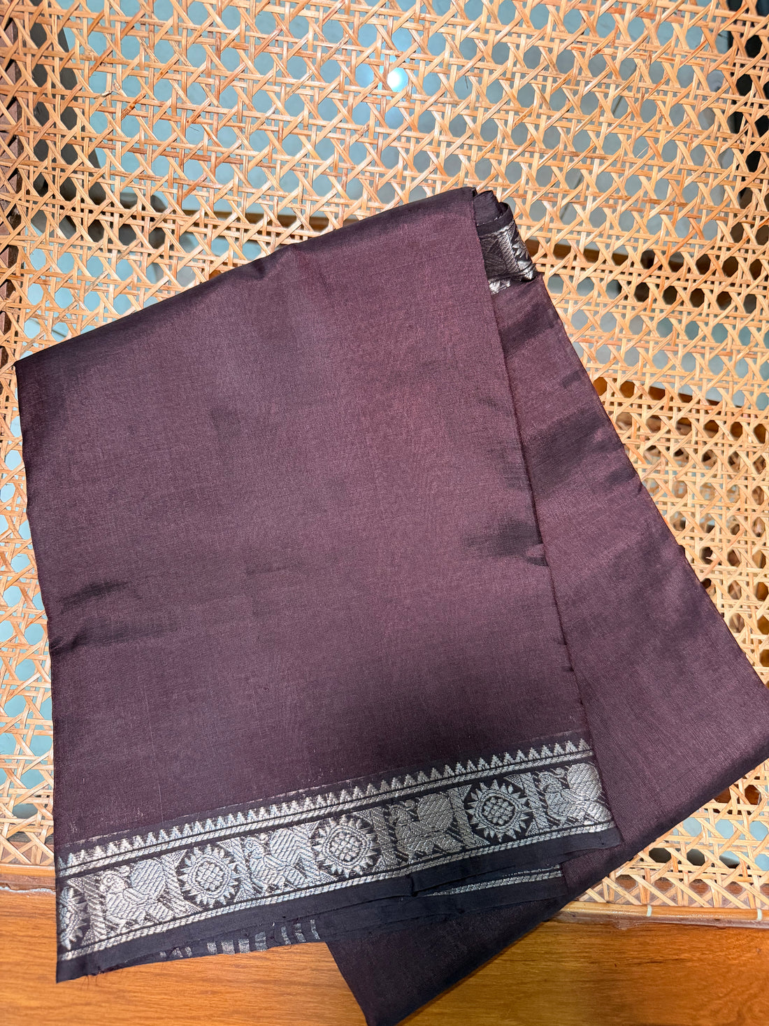 Charcoal Grey Pure Mangalagiri Pattu Saree (Premium)