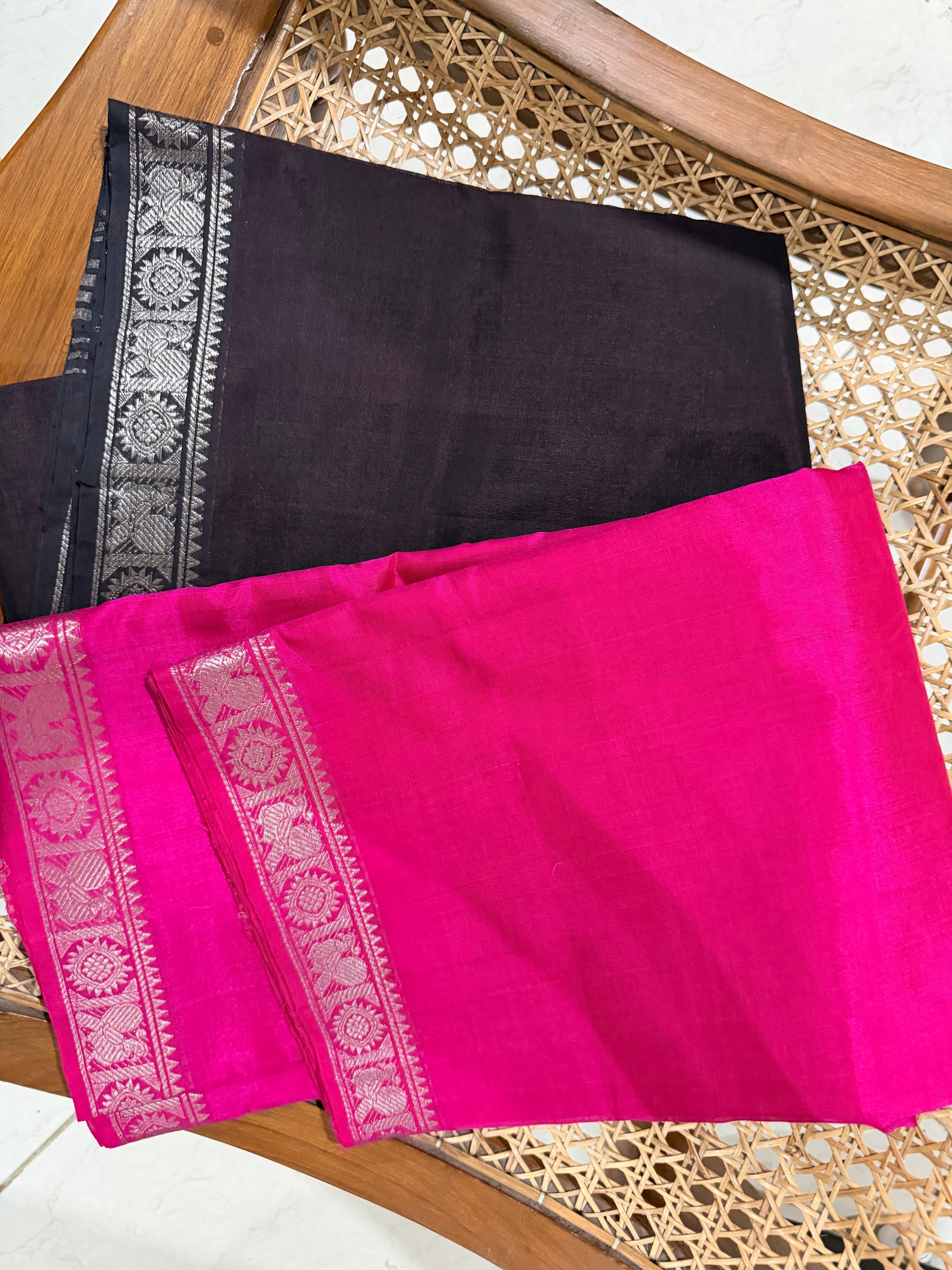 Charcoal Grey Pure Mangalagiri Pattu Saree (Premium)