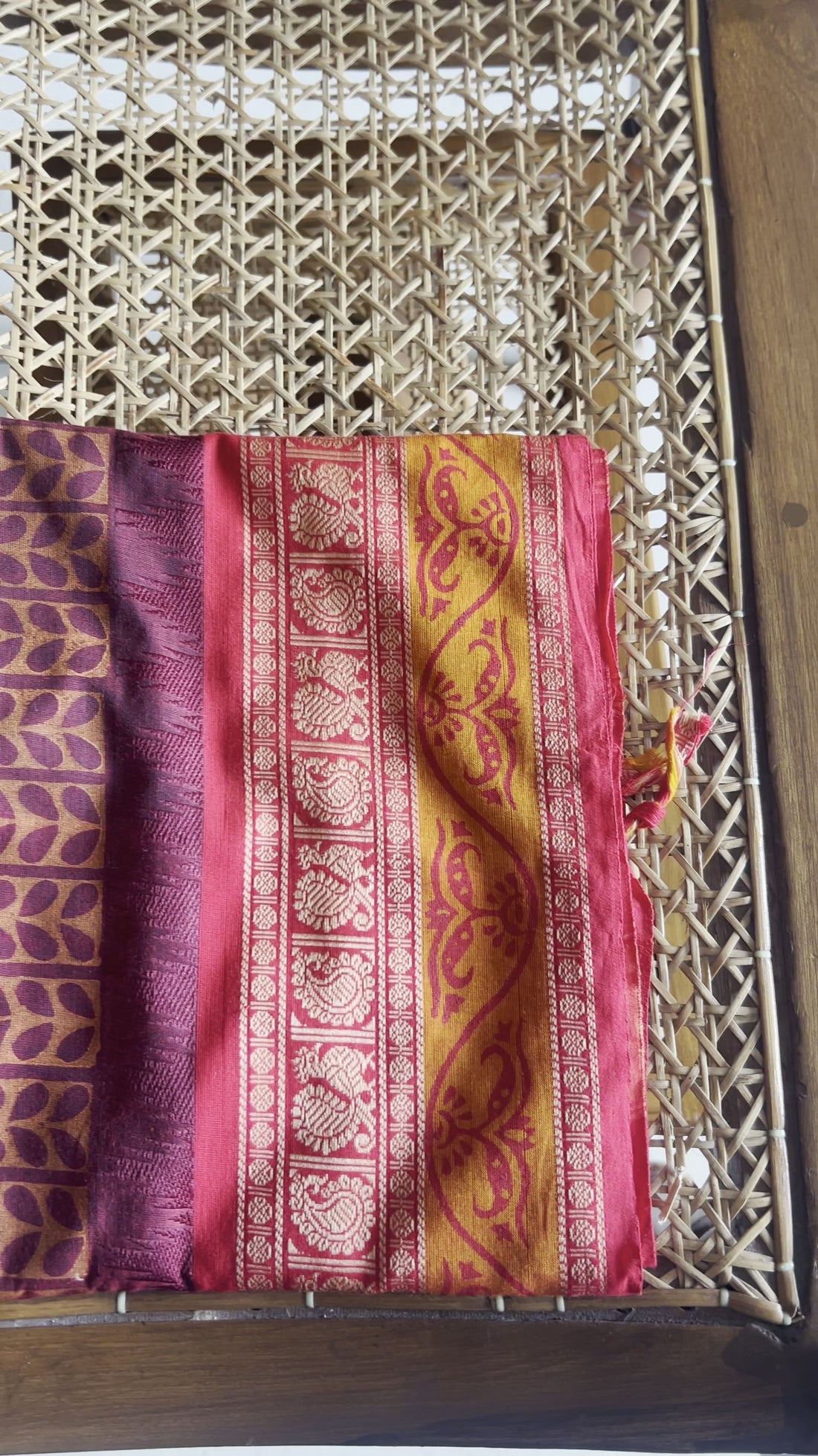Maroon Narayanpet Saree