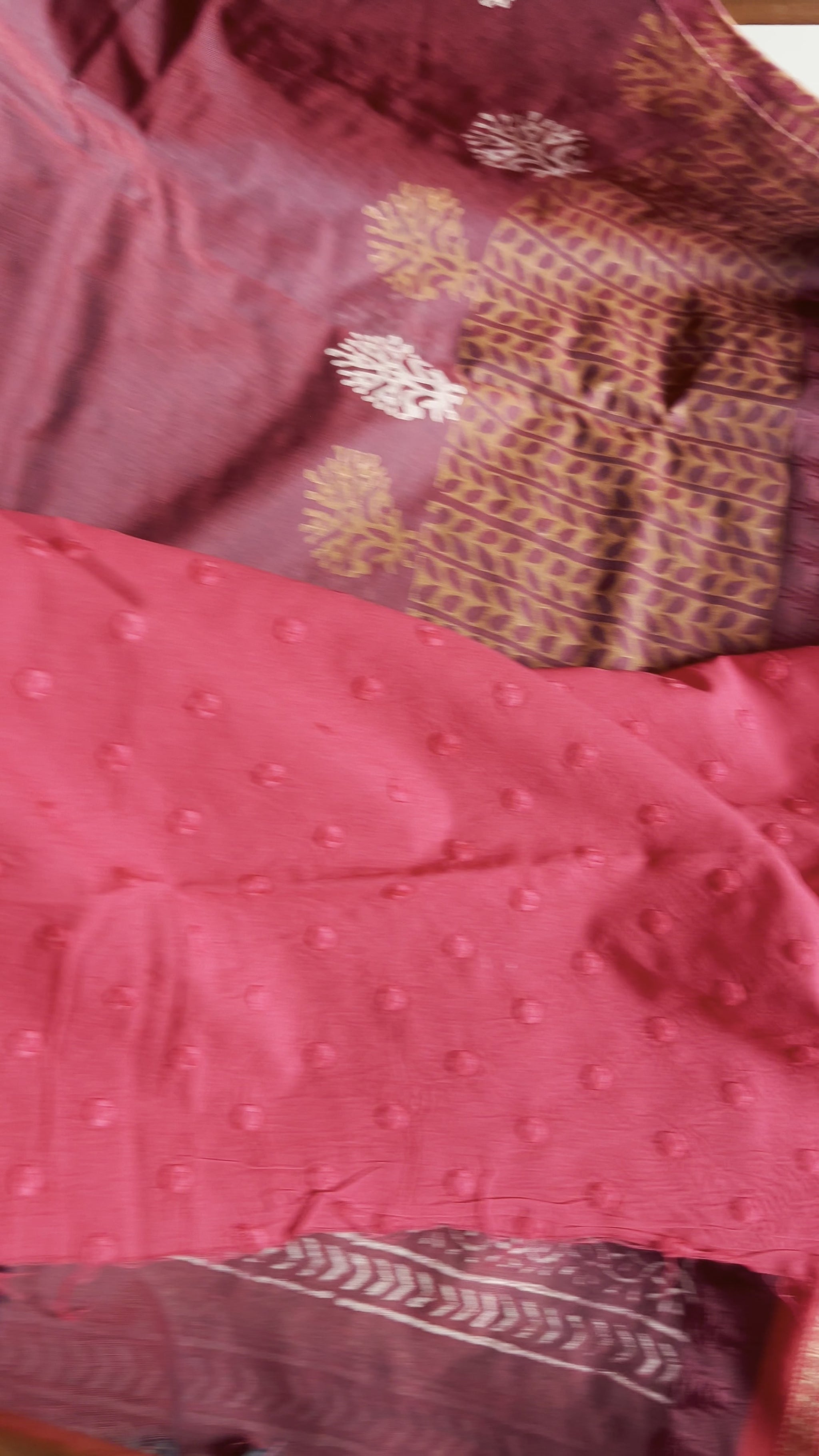 Maroon Narayanpet Saree
