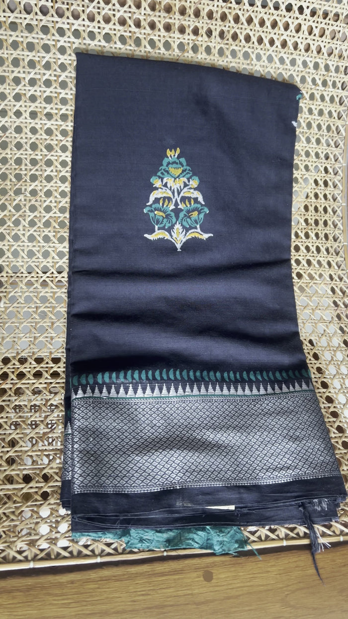 Black Narayanpet Saree