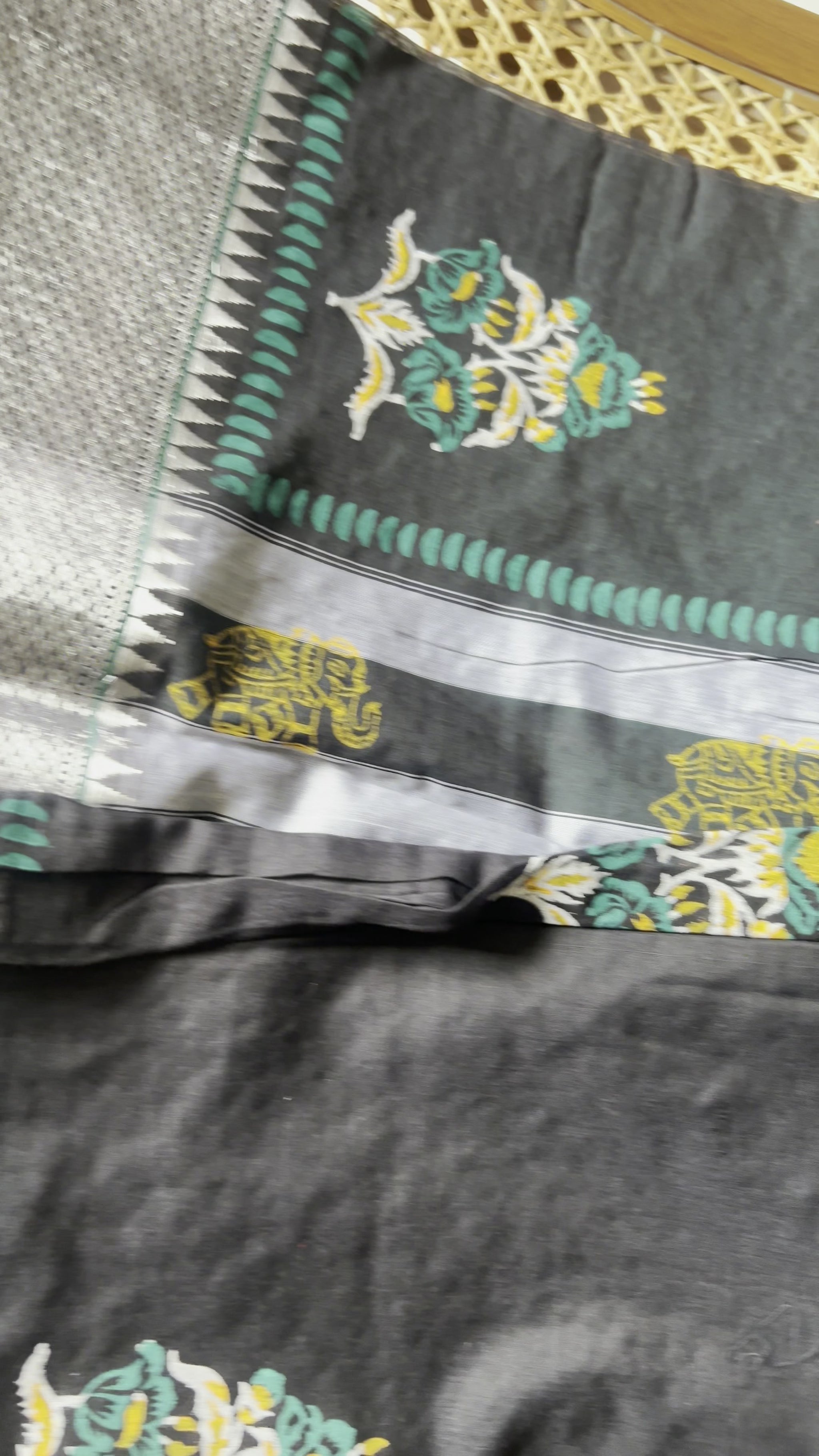 Black Narayanpet Saree