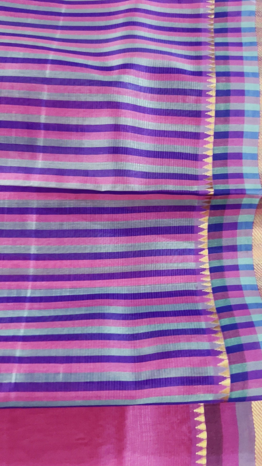 Pink Mangalagiri Pattu Saree