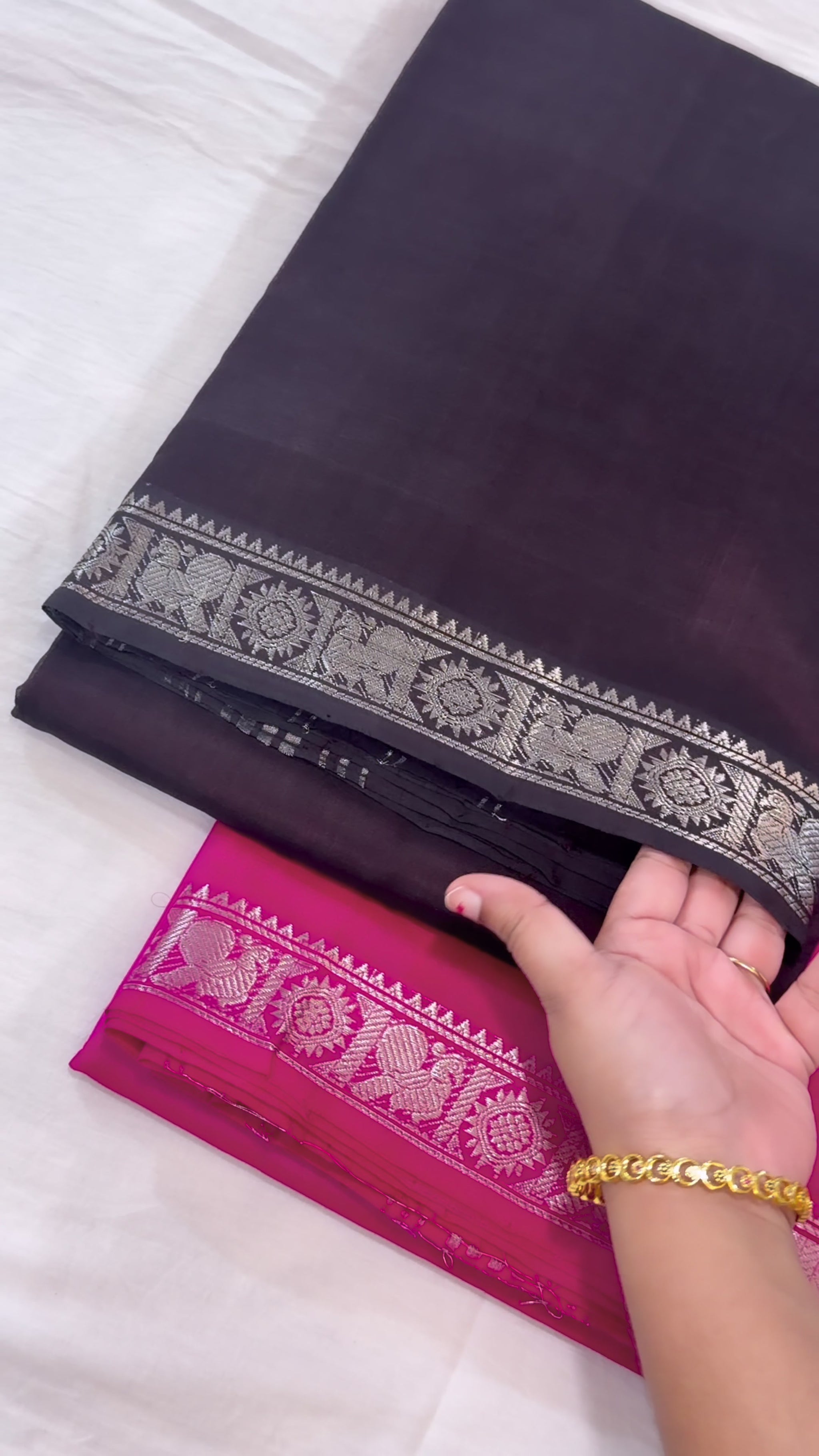 Charcoal Grey Pure Mangalagiri Pattu Saree (Premium)