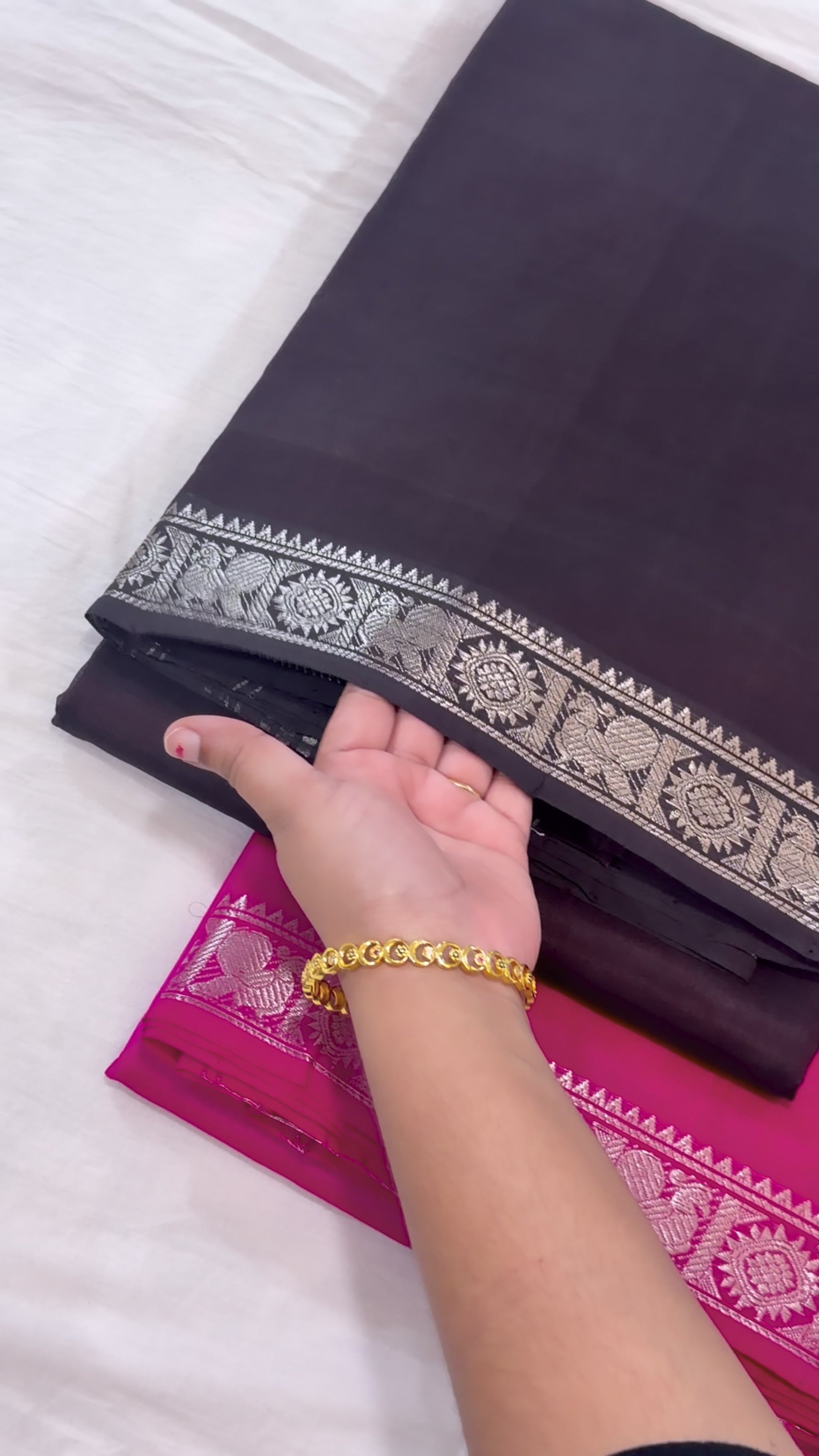 Charcoal Grey Pure Mangalagiri Pattu Saree (Premium)