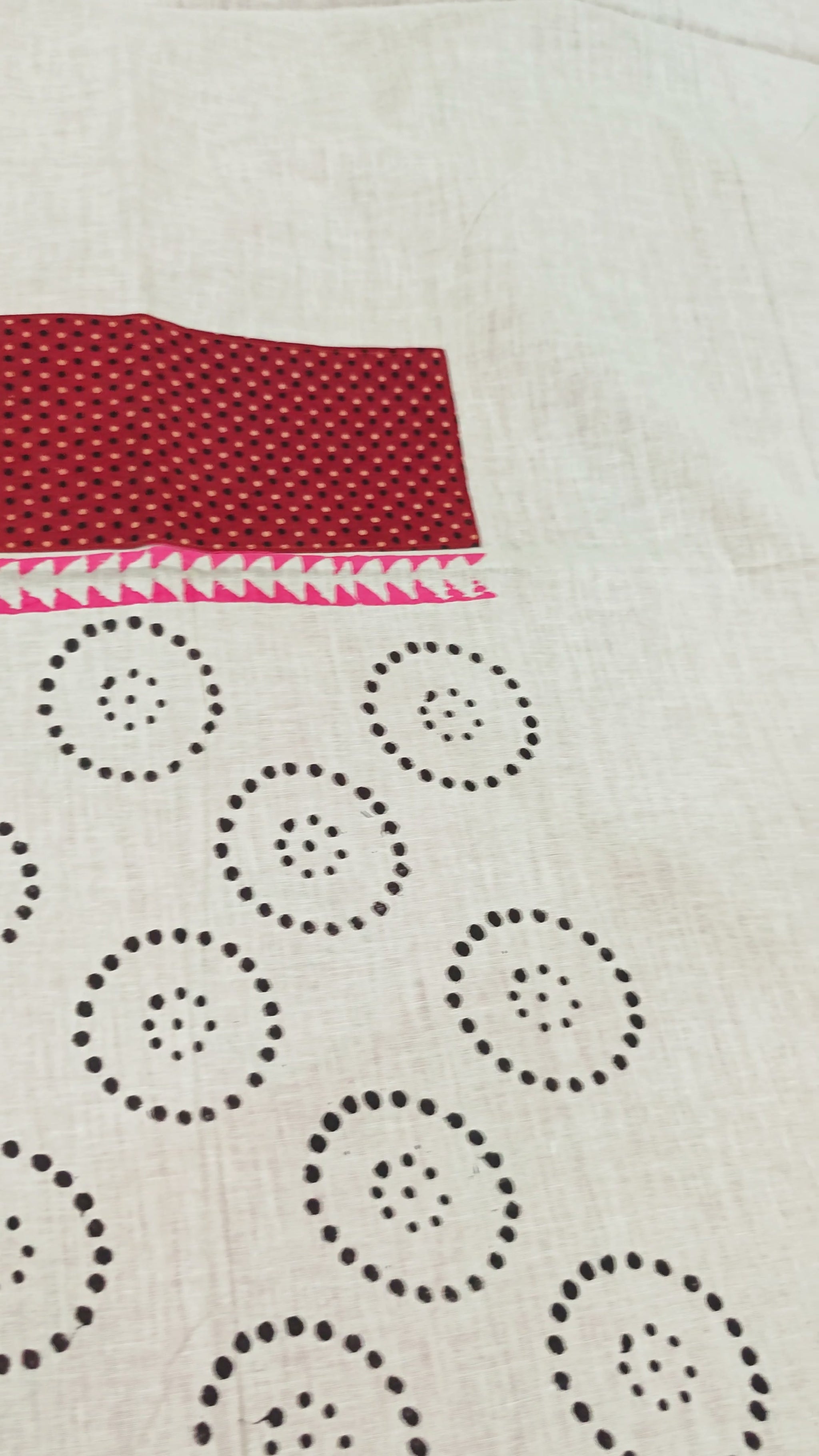 Dusty Pink Cotton Block-Print Saree