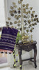 Violet Ponduru khadi saree — on the stand