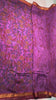 Purple kalamkari saree fold