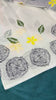 White Kota medallion saree