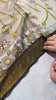 Sage green kalamkari saree lotus with border