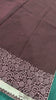 White Kota saree brown temple border