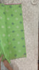 Lime Green Cotton Block-Print Saree