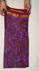 Purple kalamkari saree fold with gold border
