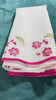 White Kota saree fold