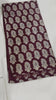 Bright red Ajrakh 3-piece set with ivory hand-kantha dupatta