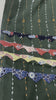 Dark olive hand-kantha dupatta — full spread