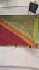 Yellow green mulmul cotton saree in motion
