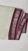 Pallu with crane and lotus print