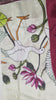 Crane and lotus digital print on cream body