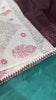 White Kota paisley saree