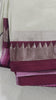 Magenta temple-motif zari border