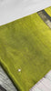 Lime green Mangalagiri applique saree drape