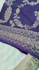 Violet Khaddi Crepe saree detail video
