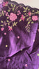 Purple saree rose cut-work corner