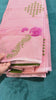 Pink Kota saree fold