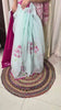 White Kota saree draped