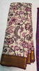 Off-white kalamkari saree fold