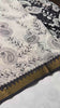 Black kalamkari saree drape with gold border