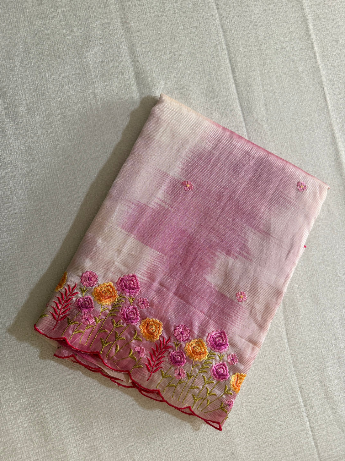 Pink Mangalagiri Katari Cut Work Saree
