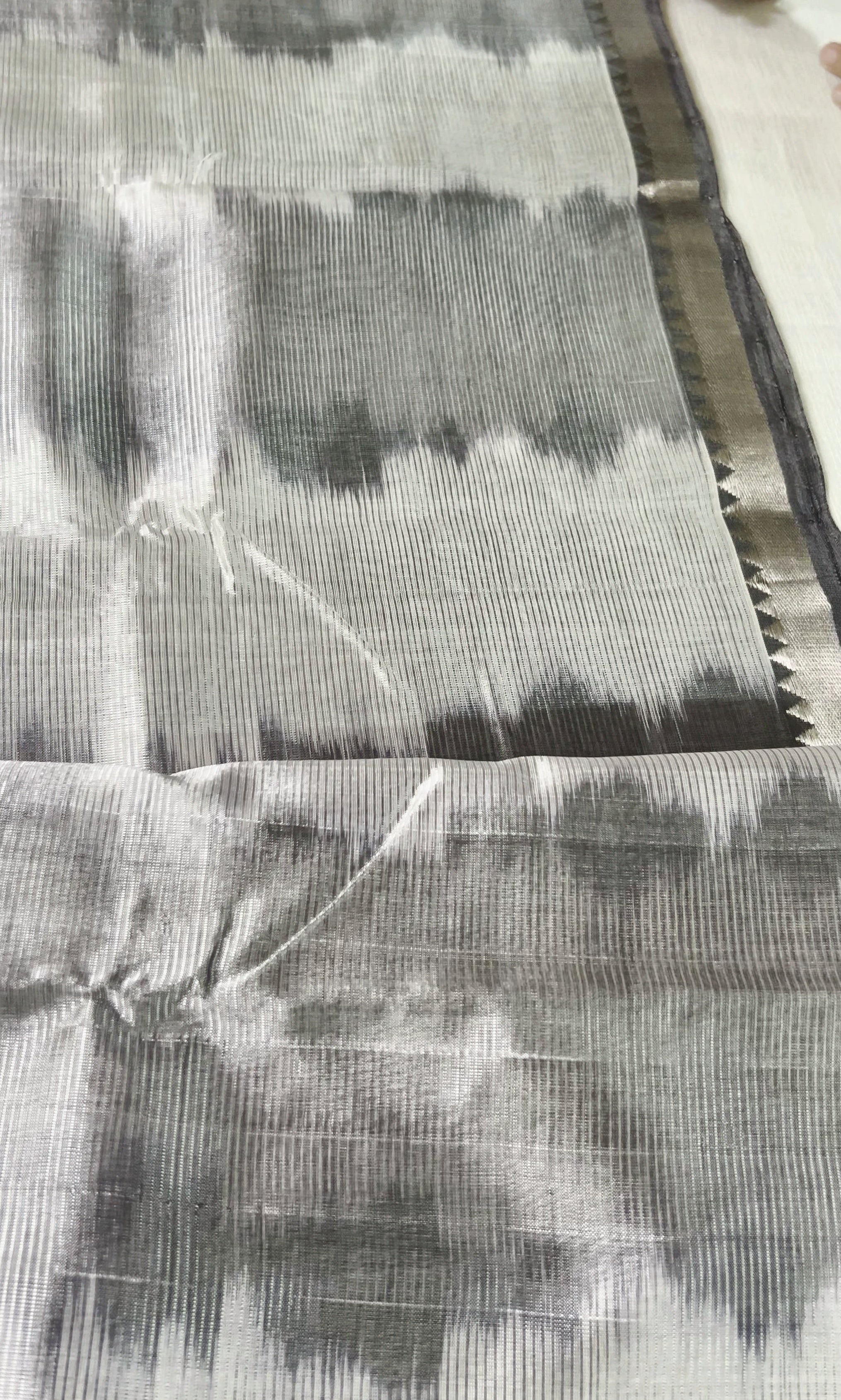 Silver Mangalagiri Katari Saree