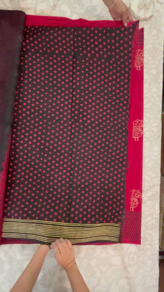 Cotton Block-Print Sarees