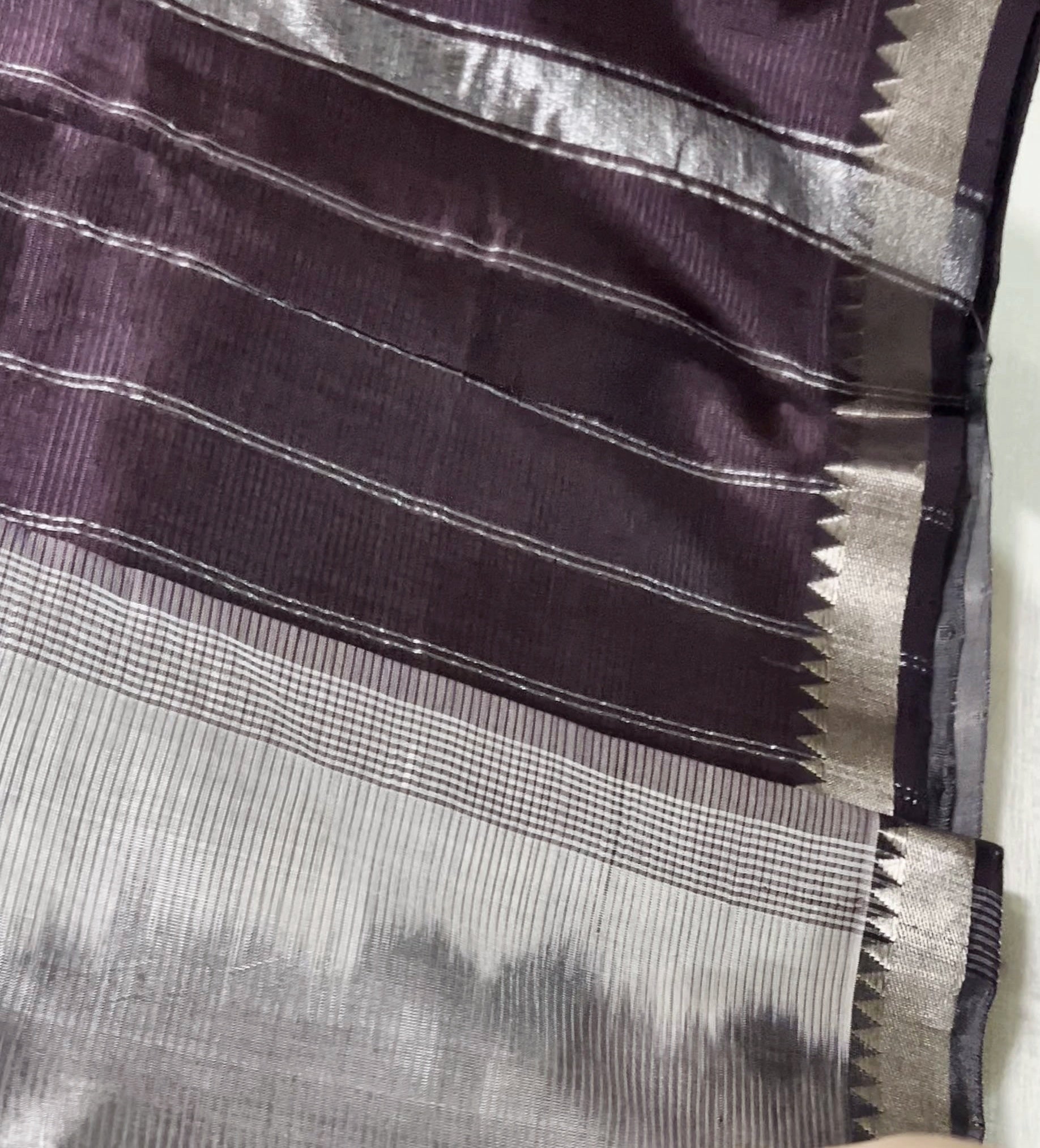 Silver Mangalagiri Katari Saree